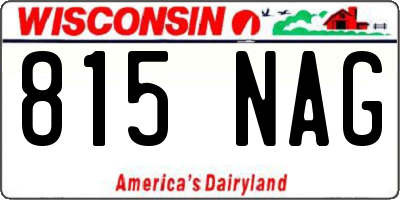WI license plate 815NAG