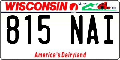 WI license plate 815NAI
