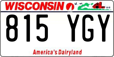 WI license plate 815YGY