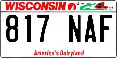 WI license plate 817NAF