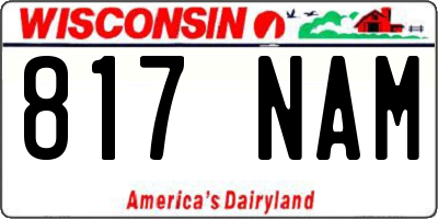 WI license plate 817NAM