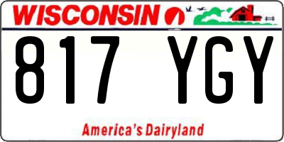 WI license plate 817YGY