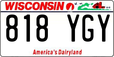 WI license plate 818YGY