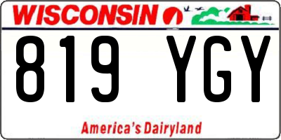 WI license plate 819YGY