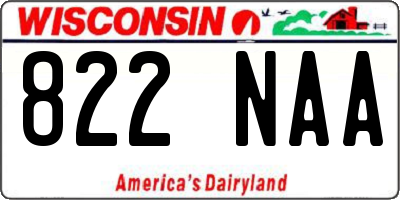 WI license plate 822NAA