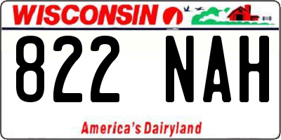 WI license plate 822NAH