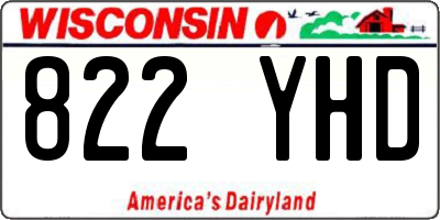 WI license plate 822YHD