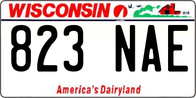 WI license plate 823NAE