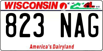 WI license plate 823NAG