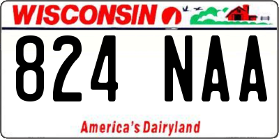 WI license plate 824NAA