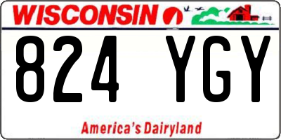 WI license plate 824YGY