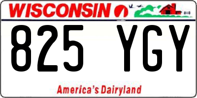 WI license plate 825YGY
