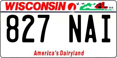 WI license plate 827NAI