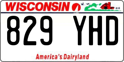 WI license plate 829YHD