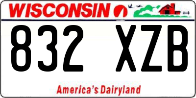 WI license plate 832XZB
