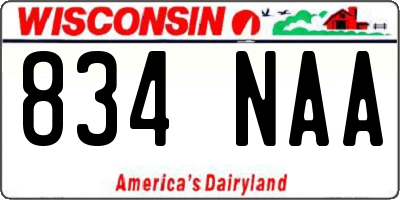 WI license plate 834NAA