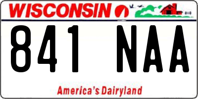WI license plate 841NAA