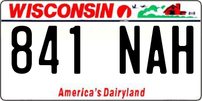 WI license plate 841NAH