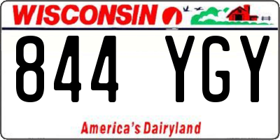 WI license plate 844YGY