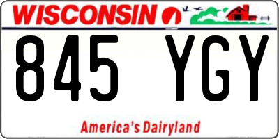 WI license plate 845YGY