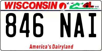 WI license plate 846NAI