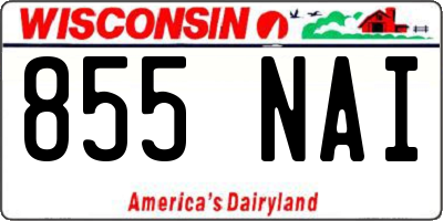 WI license plate 855NAI