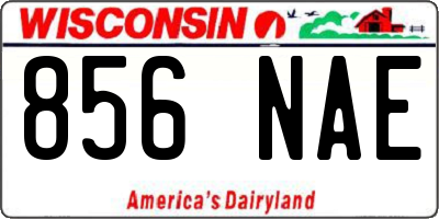 WI license plate 856NAE
