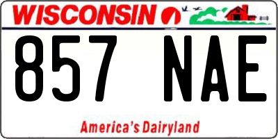 WI license plate 857NAE