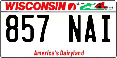 WI license plate 857NAI