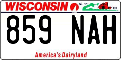 WI license plate 859NAH