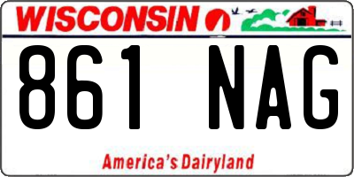 WI license plate 861NAG