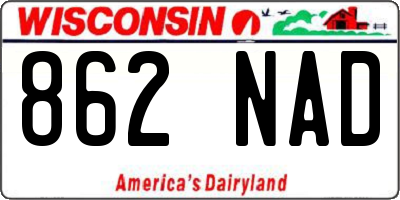 WI license plate 862NAD