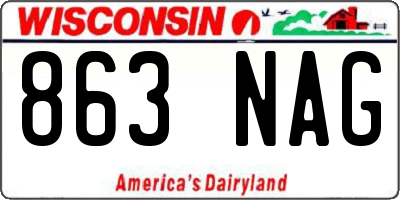 WI license plate 863NAG