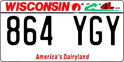 WI license plate 864YGY
