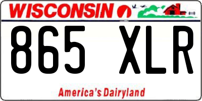 WI license plate 865XLR