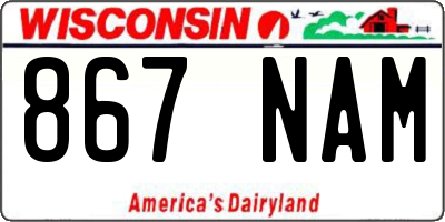 WI license plate 867NAM