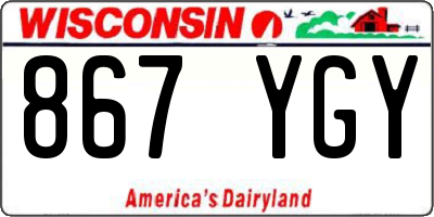 WI license plate 867YGY