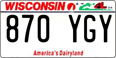 WI license plate 870YGY