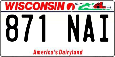 WI license plate 871NAI