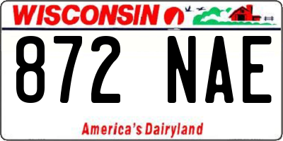 WI license plate 872NAE