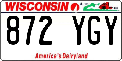 WI license plate 872YGY