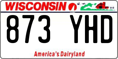WI license plate 873YHD