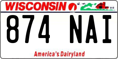 WI license plate 874NAI