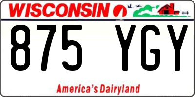 WI license plate 875YGY