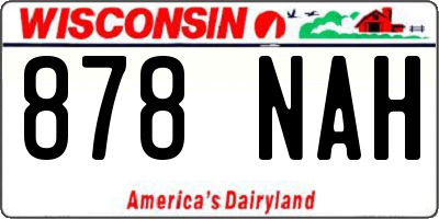 WI license plate 878NAH