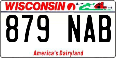 WI license plate 879NAB