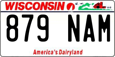WI license plate 879NAM