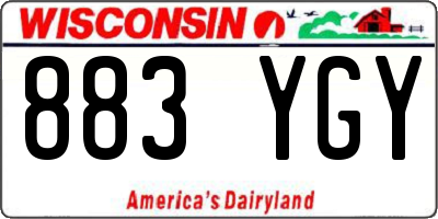 WI license plate 883YGY