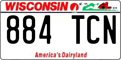 WI license plate 884TCN