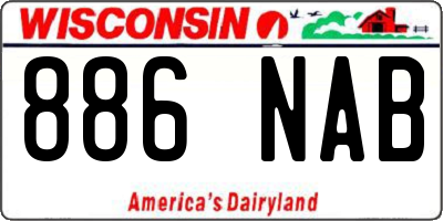 WI license plate 886NAB